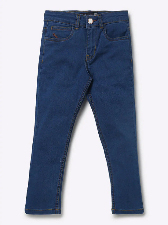 Tales & Stories Boys Blue Solid Jeans-198411-3-4Y-B