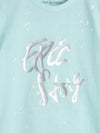 Tales & Stories Boy's Sky Cotton Embroidered Round Neck T-shirt