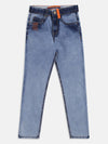 Tales & Stories Boys Light Blue Lycra Slim Fit Solid Jeans