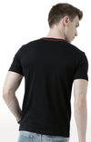 Huetrap Black Mens Short Sleeve Graphic Printed Tshirt-HT17MKGRABLK01094