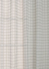 Uneven checks geometric 100 % cotton sheer curtain for Living room & bedroom - Light filtering - Grey - Pack of 1-230423104