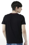 Huetrap Black Mens Short Sleeve Graphic Printed Tshirt-HT17MKGRABLK00760