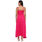 Aawari Rayon Front Open Gown For Girls and Women Pink-AM097-Pink