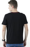 Huetrap Black Mens Short Sleeve Graphic Printed Tshirt-HT17MKGRABLK00681