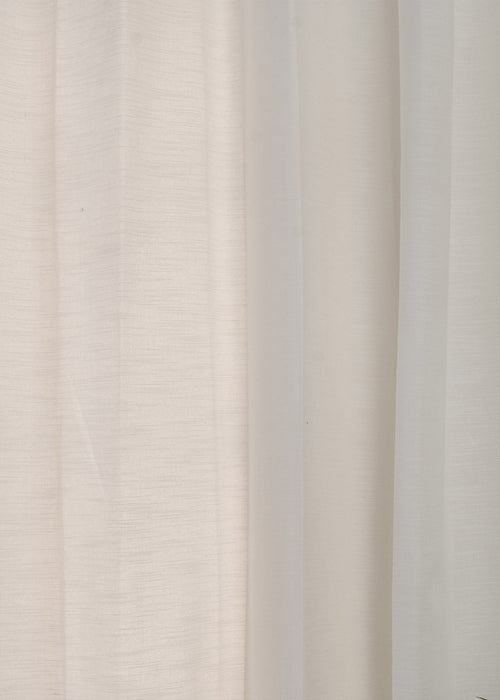 Solid white 100% cotton plain curtain for bedroom - Room darkening - Pack of 1-230423109