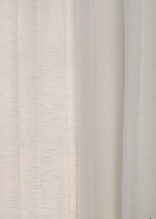 Solid white 100% cotton plain curtain for bedroom - Room darkening - Pack of 1-230423109