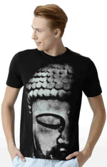 Huetrap Black Mens Short Sleeve Graphic Printed Tshirt-HT16MKGRABLK00300