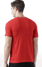 Huetrap Red Mens Short Sleeve Graphic Printed Tshirt-HT17MKGRARED00600