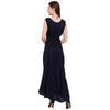 Aawari Rayon Plain Gown For Girls and Women Navy Blue-AM086-Navy Blue