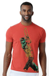 Huetrap Red Mens Short Sleeve Graphic Printed Tshirt-HT17MKGRARED00217