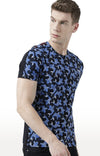 Huetrap Black Mens Short Sleeve Graphic Printed Tshirt-HT17MKGRABLK00657