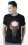 Huetrap Black Mens Short Sleeve Graphic Printed Tshirt-HT17MKGRABLK00590