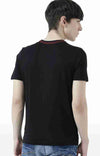 Huetrap Black Mens Short Sleeve Graphic Printed Tshirt-HT17MKGRABLK00661