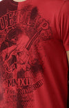 Huetrap Red Mens Short Sleeve Graphic Printed Tshirt-HT16MKGRARED00400