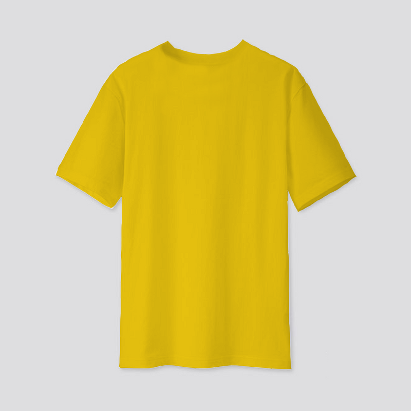Yellow Round Neck Poly T-Shirts - Feellasto 160 GSM