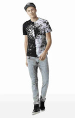 Huetrap White Mens Short Sleeve Graphic Printed Tshirt-HT14MKGRAWHT00165