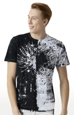 Huetrap White Mens Short Sleeve Graphic Printed Tshirt-HT14MKGRAWHT00165