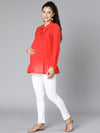 Glown Up Red Women Maternity Top