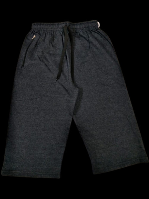 Cot/Poly 3/4 Shorts- Grey