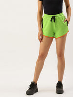 Women Green Lounge Essential Fit Shorts