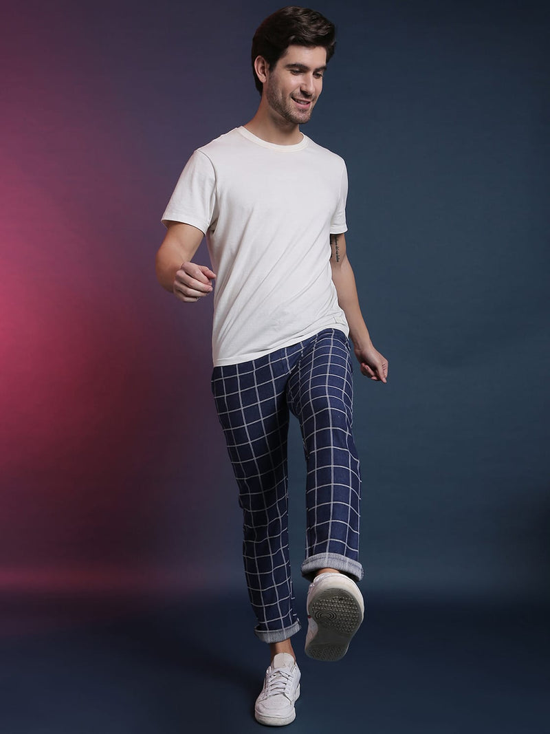 Campus Sutra Imagination Men Checks Stylish Casual & Evening Trackpant