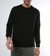 Manlino Direct Mens Black Round Neck Regular Graphic Printed Sweatshirt