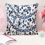 Set of 5 Ethnic Blue Printed Square Cushion Covers