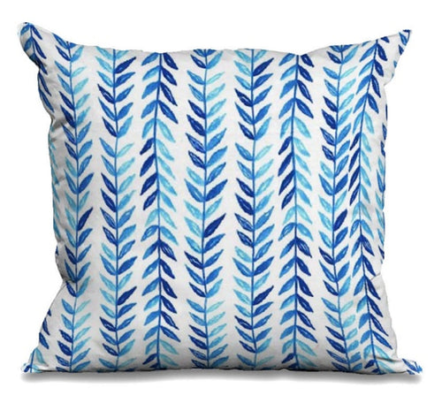 Digital Printed Cushion - Blue Leaf - Size -45*45 cms