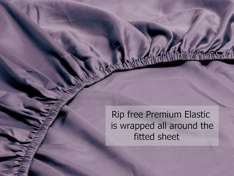 100% Tencel Lyocell Bed Sheets Set - Lilac - King