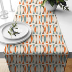 Geometric Pattern Printed Cotton Canvas 6 Seater Table Runner (13 x 72 Inches)