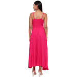 Aawari Rayon Front Open Gown For Girls and Women Pink