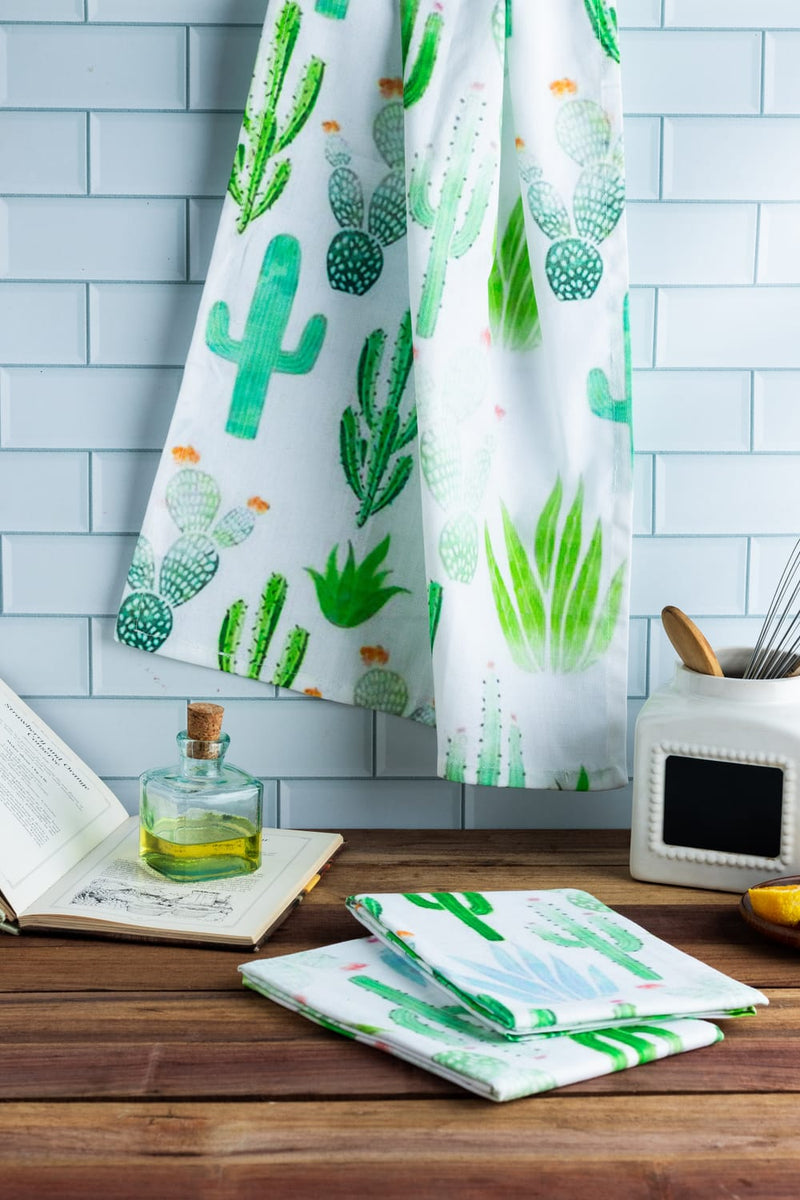 Cactus Digital Printed Kitchen Towels