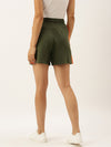Women Lush Green Active Fit Lounge Shorts