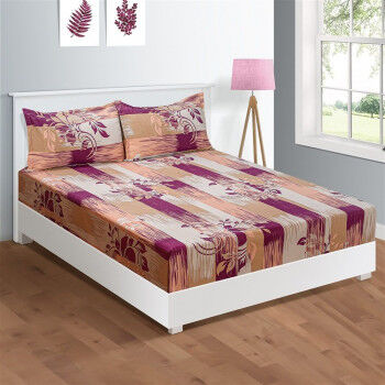 Delicate Sublimity Veda Fitted Bed Sheet