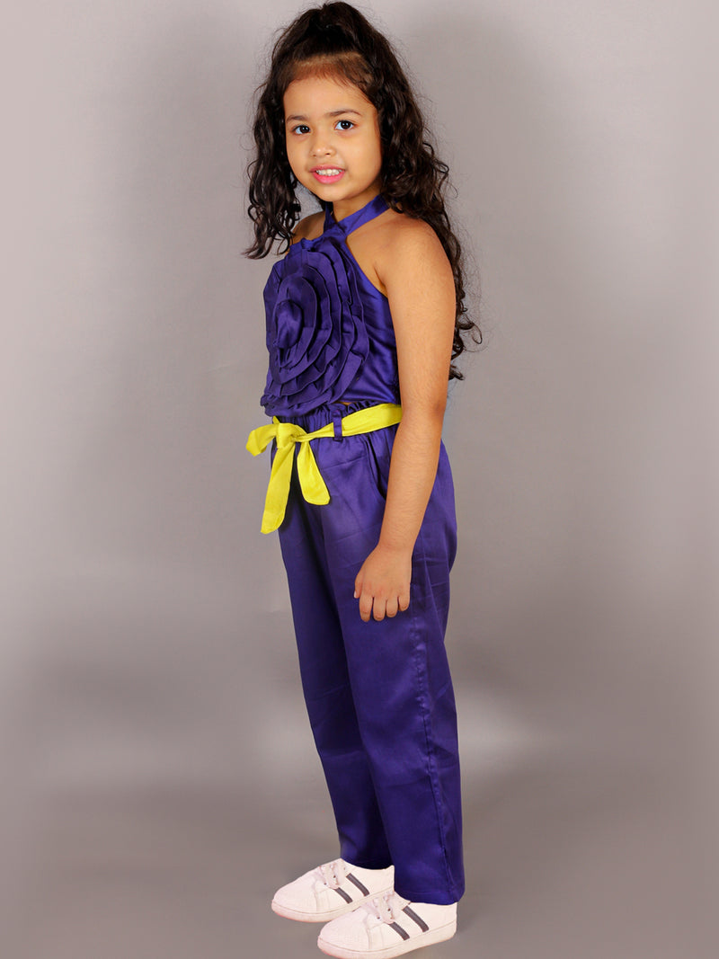 Girls Purple Co-ord sets with 3D rose on Top