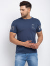 Rodamo Blue Round Neck T-shirts