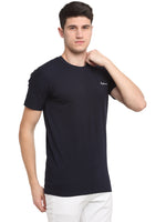 Rodamo Navy Blue Round Neck T-shirts