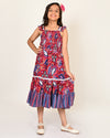 Sassy Boho Girls Purple Tiered Dress from the sibling collection