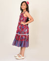 Sassy Boho Girls Purple Tiered Dress from the sibling collection