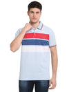Rodamo Blue Striped Polo T-Shirts