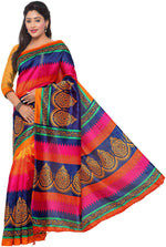 Multicolor Printed Art Silk Saree