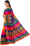 Multicolor Printed Art Silk Saree