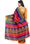 Multicolor Printed Art Silk Saree