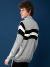 Campus Sutra Tee Ville Men Stylish Striped Casual Sweaters