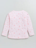 Nottie Planet Full Sleeve Sweet Cute Print Girl T Shirt - Pink