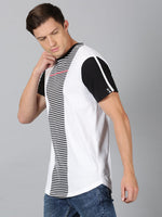 Men T-Shirt Stripes Cotton Spear Clothing