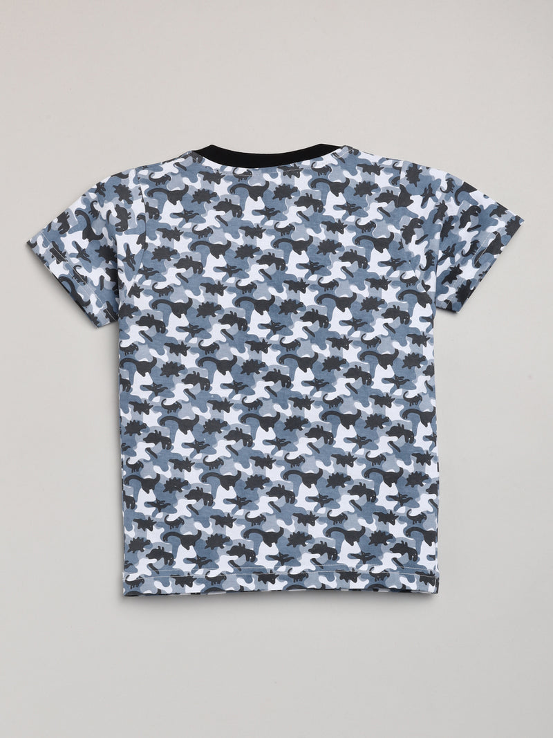 Nottie Planet Shortsleeve Dino Print T-Shirt-White
