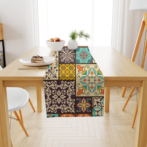 Triangle Digital Printed 6 Seater Table Runner, 13 x 72 Inches