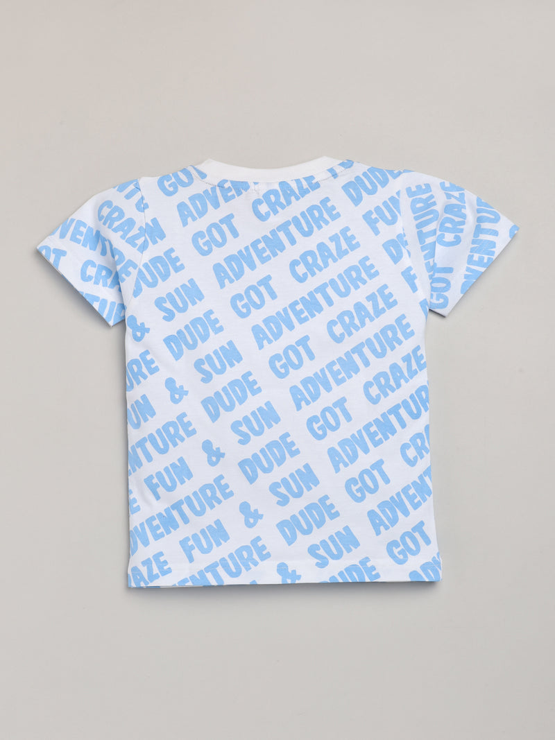 Nottie Planet Shortsleeve Dog Print T-Shirt-Blue