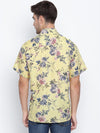Sunny Yellow Floral Print Causal Men Shirt